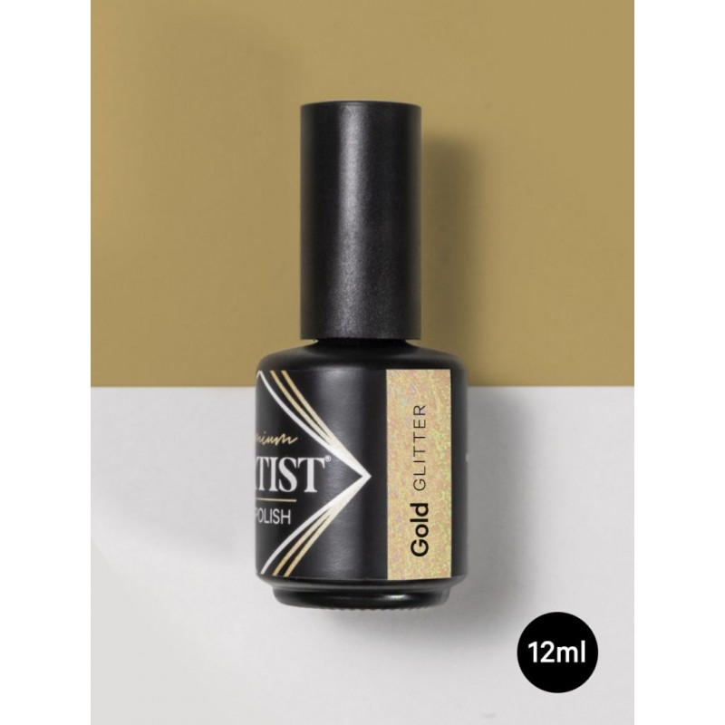 ESMALTE SEMIPERMANENTE 12ML GOLD GLITTER