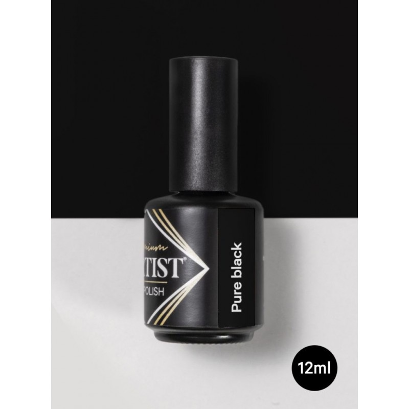 ESMALTE SEMIPERMANENTE 12ML PREMIUM PURE BLACK