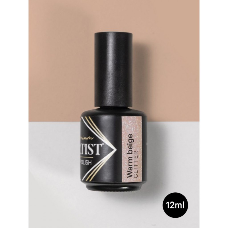 ESMALTE SEMIPERMANENTE 12ML WARM BEIGE GLITTER