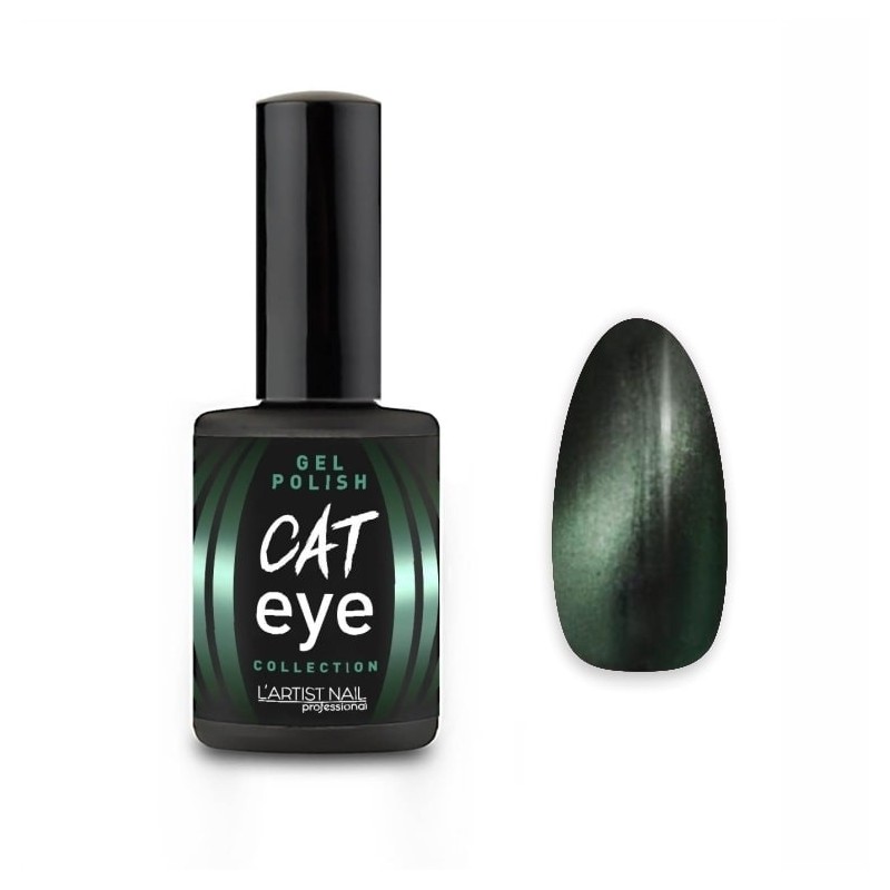 GEL POLISH CAT EYE VERDE OSCURO Nº7