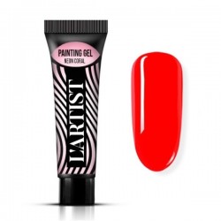 GEL PAINTING DESING NEON CORAL