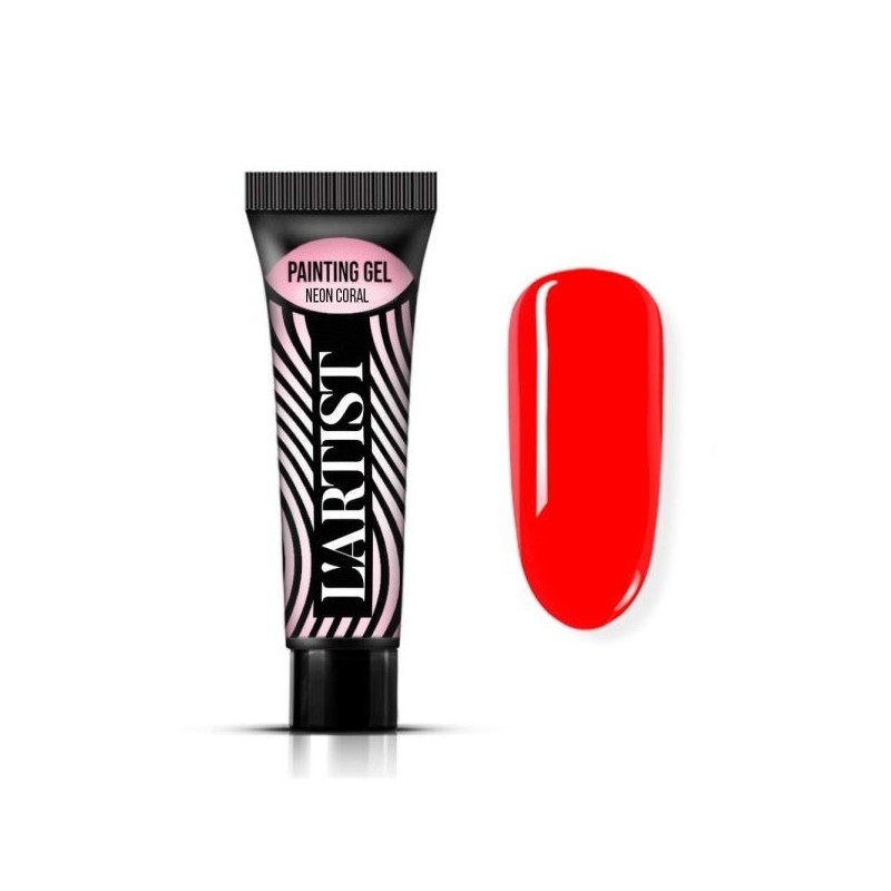 GEL PAINTING DESING NEON CORAL