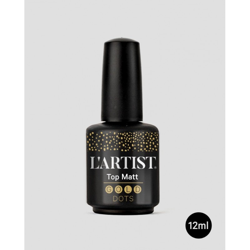 TOP COAT GOLD DOTS MATE 12ML